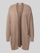 Gebreid jack met opengewerkte voorkant