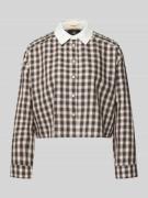 Korte overhemdblouse met siersteentjes, model 'LUIGI'