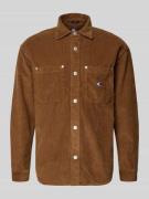 Relaxed fit ribcordoverhemd van puur katoen