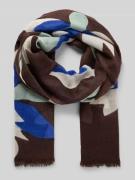 Wollen sjaal met all-over bloemenprint, model 'Blätter'