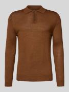 Slim fit gebreide pullover van wolmix