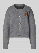 Relaxed fit gebreid jack met motiefprint, model 'TEDDY'