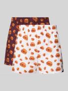 Boxershort met elastische band in een set van 2 stuks