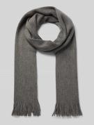 Sjaal van wolmix met franjes