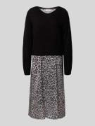 Getailleerde gebreide jurk met wol en mohair