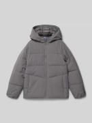 Regular fit gewatteerd jack met logoprint, model 'Global'