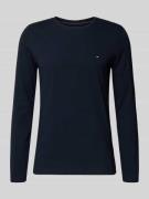 Slim fit shirt met lange mouwen van katoenmix