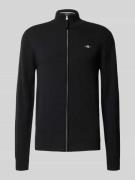 Gebreid jack met ritssluiting