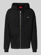 Relaxed fit sweatjack van puur katoen, model 'DAPOZIP'
