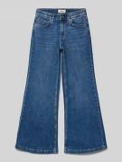 Wide leg jeans van katoenmix, model CALIFORNIA'