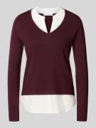 Gebreide pullover van viscosemix met V-hals