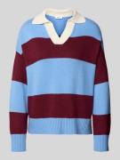 Regular fit gebreide pullover van viscosemix met wol