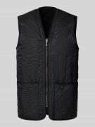 Regular fit bodywarmer met warme fleece aan de binnenkant