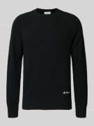 Gebreide pullover met ribboorden