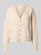 Oversized gebreid jack van katoenmix