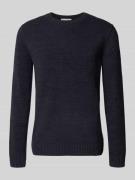 Regular fit gebreide pullover van katoenmix