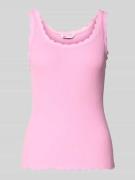 Slim fit tanktop van katoenmix, model 'SARAH SHARAI'