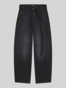 Wide leg jeans van zuiver katoen