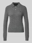 Slim fit shirt met lange mouwen van wolmix met kasjmier