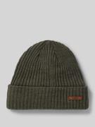 Beanie met labeldetail, model 'WILBERT'