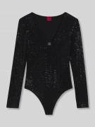 Slim fit body van glanzende, elastische jersey, model 'DAMMERY'