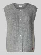 Regular fit mouwloos vest met alpaca
