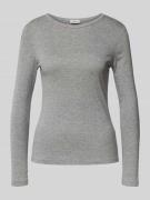 Shaped fit shirt met lange mouwen van een mix van katoen en viscose