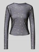 Shirt met lange mouwen en ronde hals, model 'STAR FOIL'