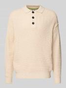 Gebreide pullover met linnen