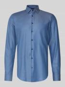 Slim fit zakelijk overhemd van puur katoen