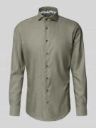 Slim fit zakelijk overhemd van puur katoen