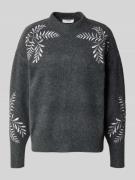 Gebreide pullover met ribboorden, model 'Magge'