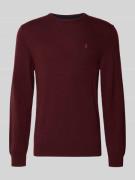 Gebreide pullover met ribboorden