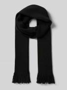 Sjaal van wolmix met franjes