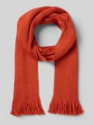 Sjaal van wolmix met franjes