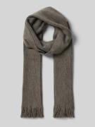 Sjaal van wolmix met franjes