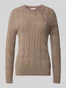 Regular fit gebreide pullover van pure wol