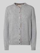 Regular fit gebreid jack van een mix van wol en katoen, model 'PENDLE'