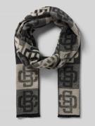 Sjaal van viscose met logomotief