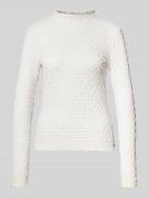 Slim fit shirt met lange mouwen in semi-transparant design