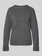 Relaxed fit gebreide pullover van katoenmix met wol