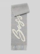 Sjaal van wolmix met franjes, model 'CECY'