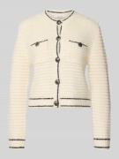 Gebreid jack met knoopsluiting, model 'cleana'