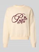 Oversized gebreide pullover met ribboorden