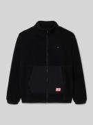 Regular fit fleecejack met katoen