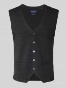 Wollen gilet met V-hals