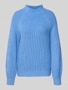 Regular fit gebreide pullover van katoenmix met wol