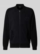 Relaxed fit gebreid jack van viscosemix, model 'HOLE'