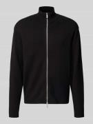 Relaxed fit gebreid jack van viscosemix, model 'TELLER'