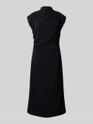 Midi-jurk met opstaande kraag